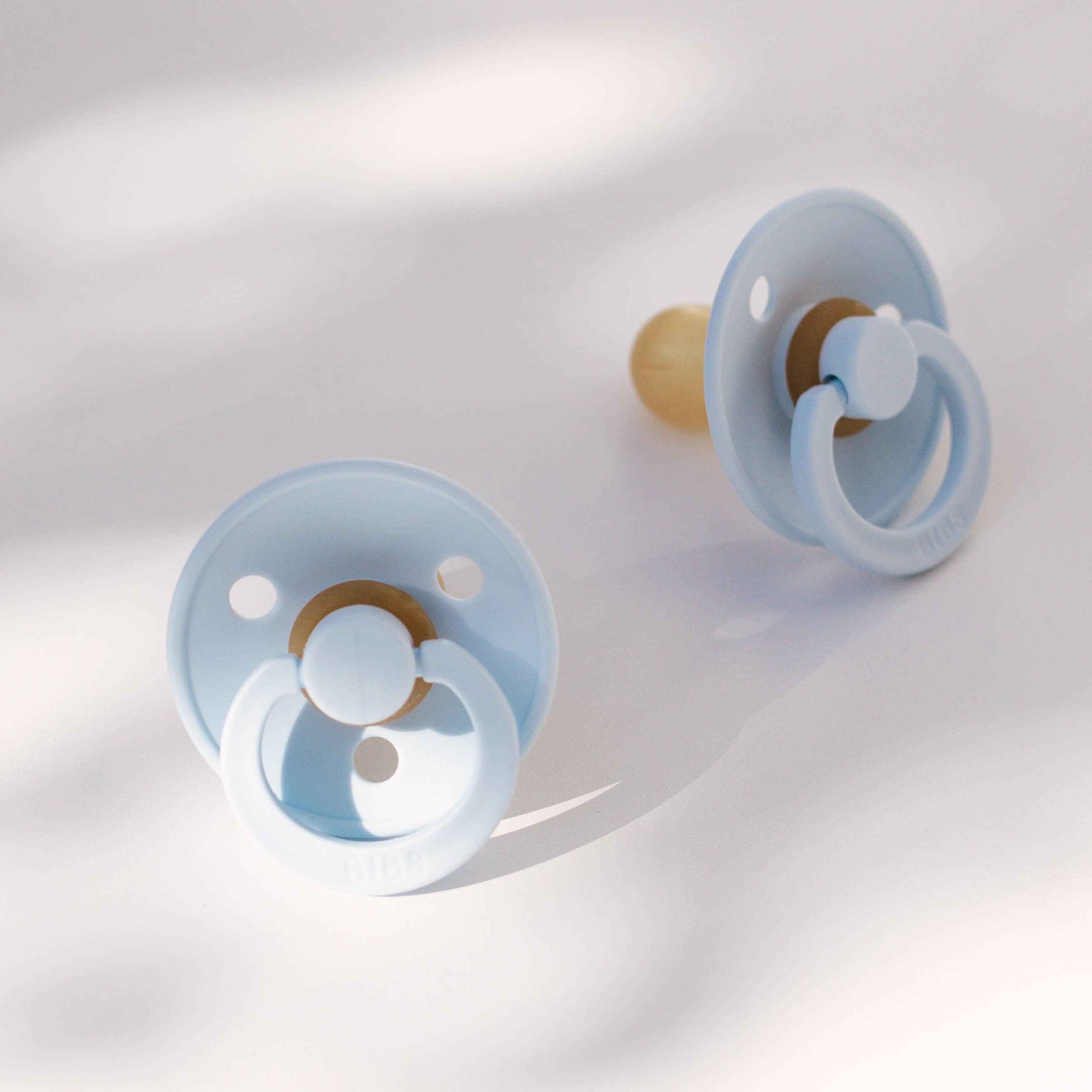 BIBS dummies baby blue biglittlethings.