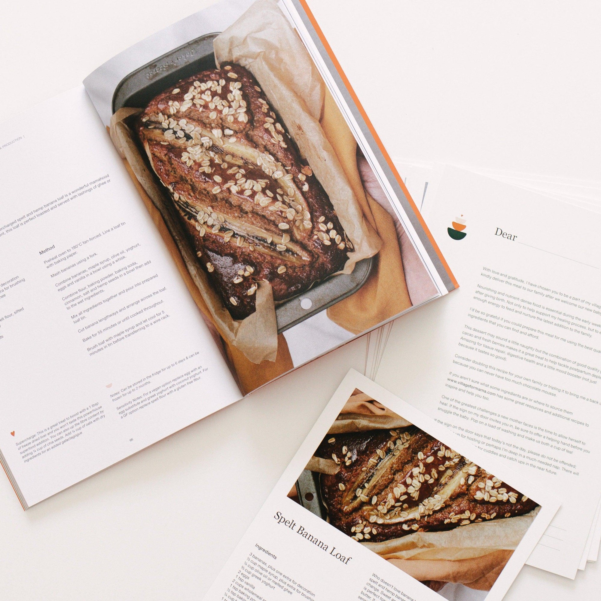 The postpartum recipe book includes 30 nourishing recipes and 30 recipe gift cards. With gluten free, dairy free, vegan and vegetarian options. Each recipe has been designed to nourish a new mama using easy to find and affordable ingredients.