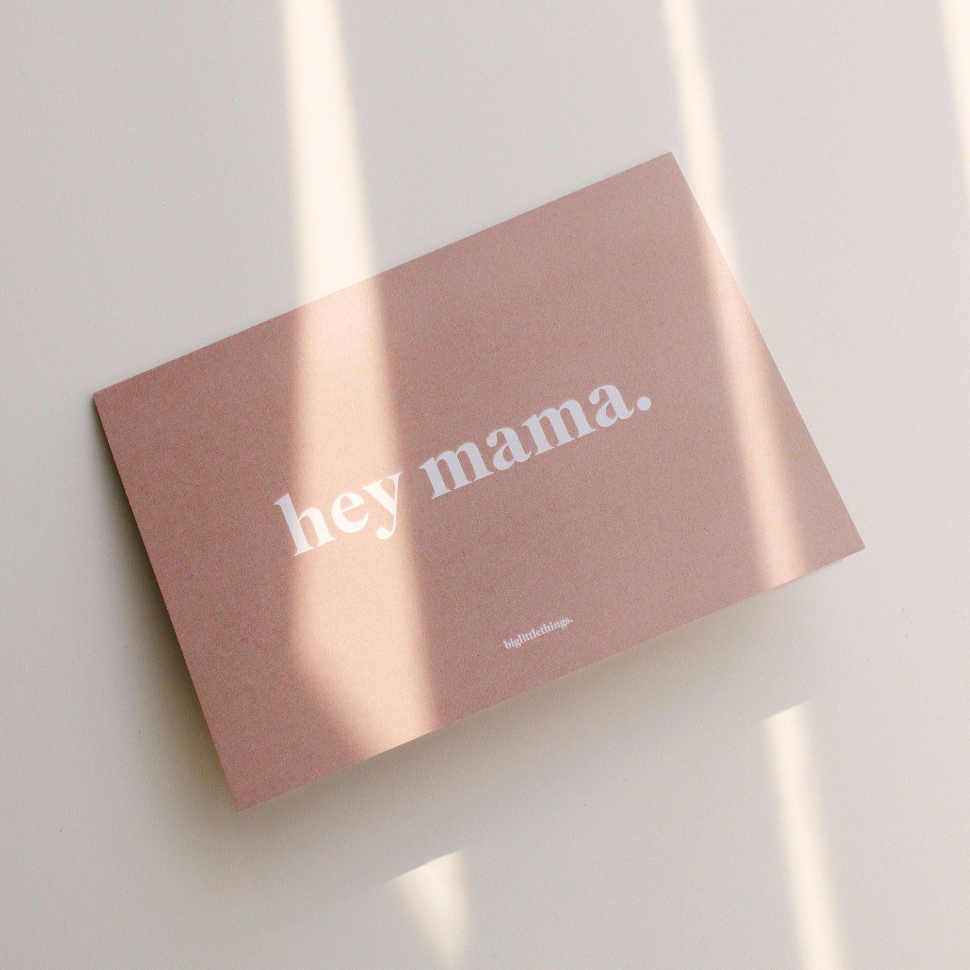 Hey mama greeting card is a perfect choice for expressing your love and appreciation to your dear mother. Whether it's her birthday, Mother's Day, or any other special occasion, this heartwarming send a gift voucher by biglittlethings.