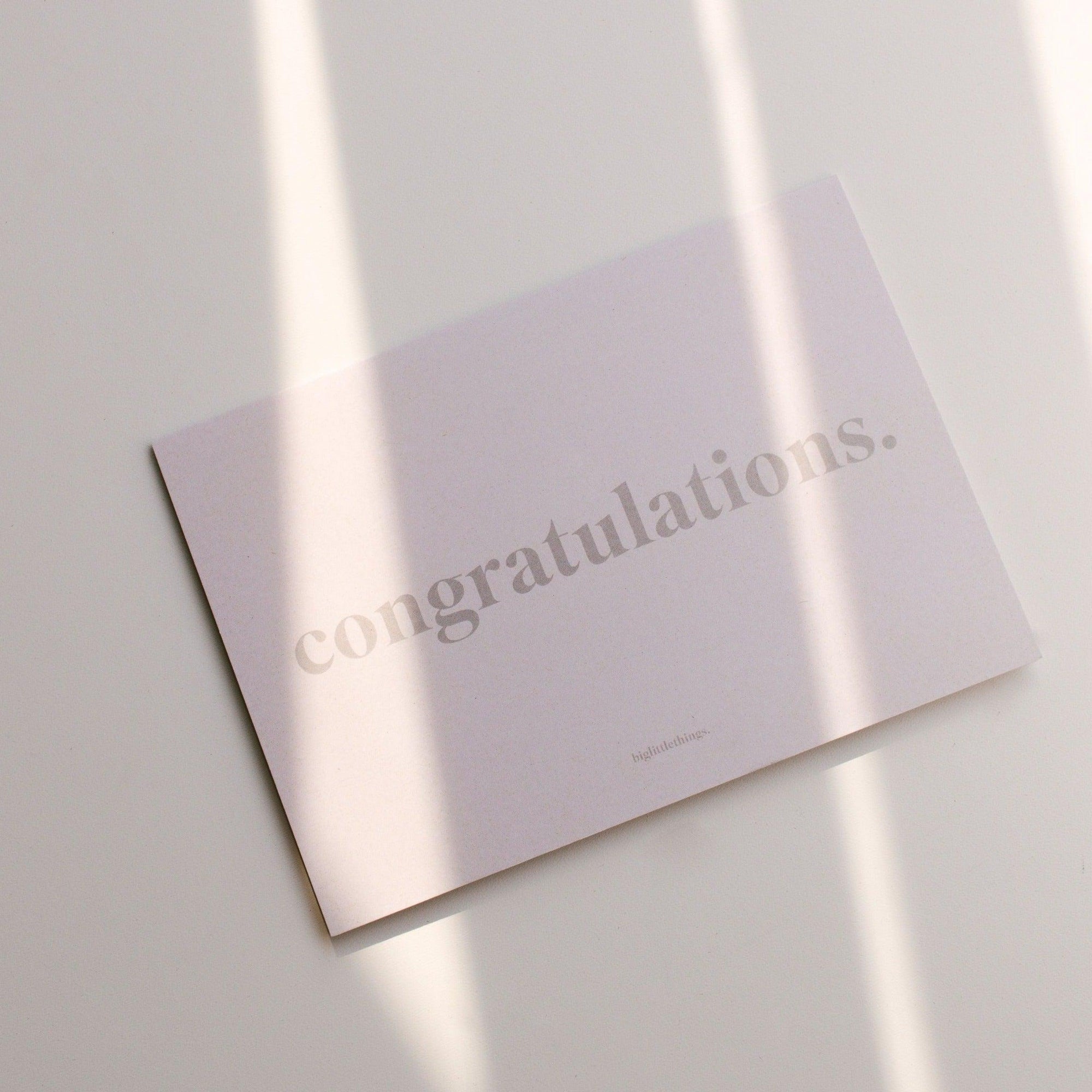 Congratulations card - biglittlethings' send a gift voucher on virtual shelves.