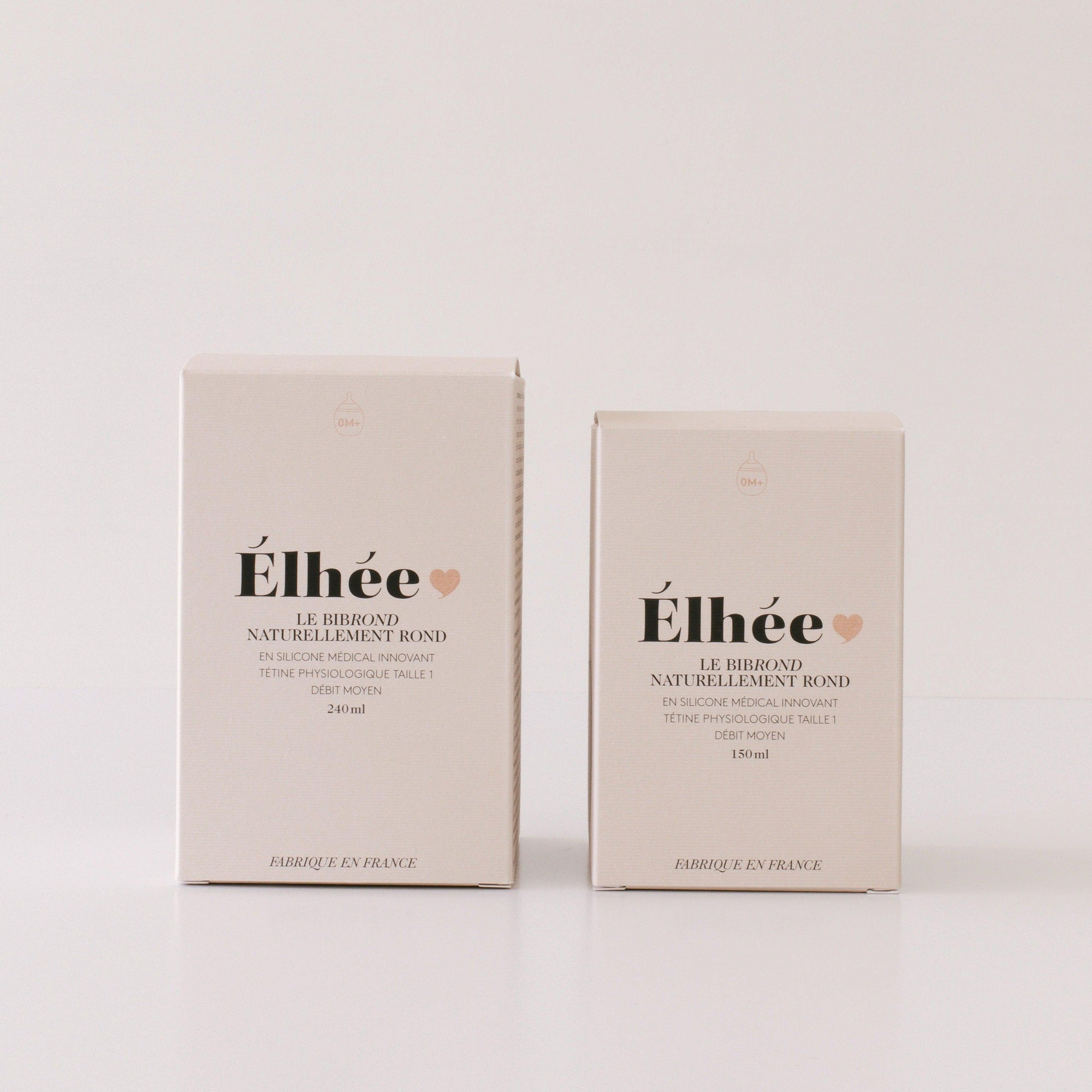 Two bibrond milk baby bottle boxes by Elhée France.