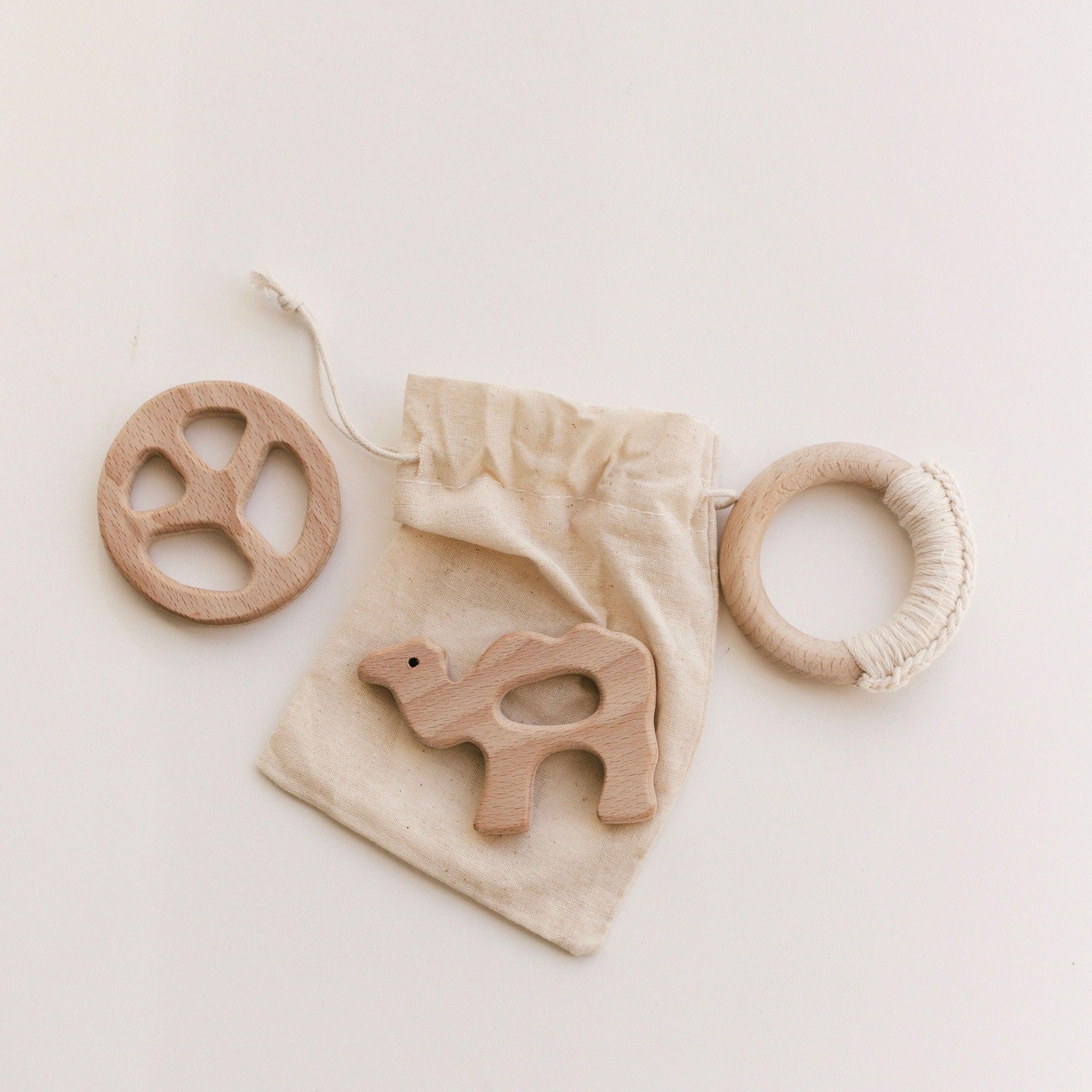 Natural wood best sale teethers