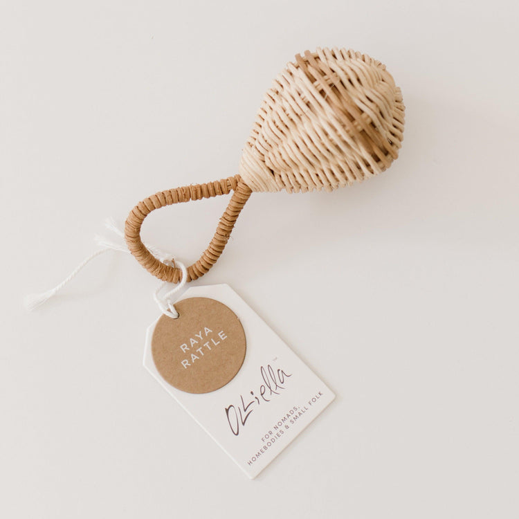 The Raya Rattle is handmade from 100% natural Rattan and has the loveliest of jingles from the bell inside. Beautiful and tactile, use your favourite natural fibres to hang the Raya Rattle from the handle of our Lyra Moses Basket to keep your little one entertained. A piece that will surely be treasured for years to come. 